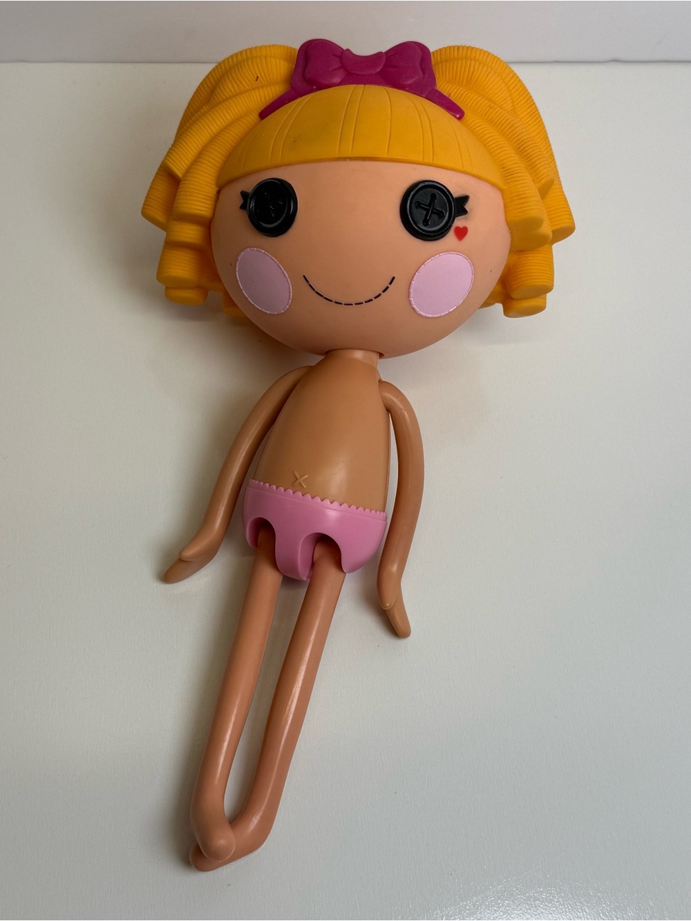 Lalaloopsy YELLOW MOLDED YARN HAIR BUTTON EYES Toddler Doll Collectible Toy
